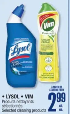 Jean Coutu LYSOL, VIM Selected cleaning products offer