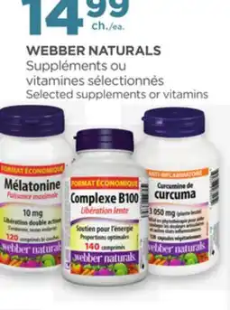 Proxim WEBBER NATURALS Selected supplements or vitamins offer