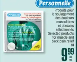 Jean Coutu PERSONNELLE Selected products muscle and back pain relief offer