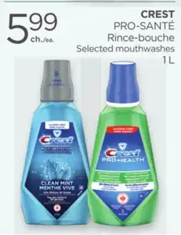 Proxim CREST PRO-SANTÉ Selected mouthwashes offer