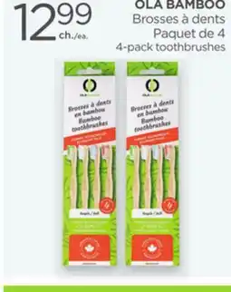 Proxim OLA BAMBOO 4-pack toothbrushes offer