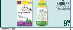 Jean Coutu ZARBEE'S Selected products offer