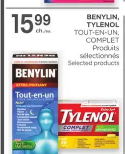 Proxim BENYLIN, TYLENOL TOUT-EN-UN, COMPLET Selected products offer
