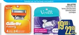 Jean Coutu GILLETTE Selected blade cartridges offer