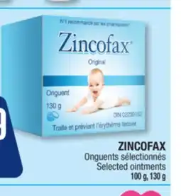 Jean Coutu ZINCOFAX Selected ointments offer