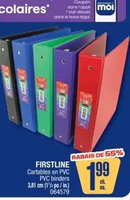 Jean Coutu FIRSTLINE PVC binders offer