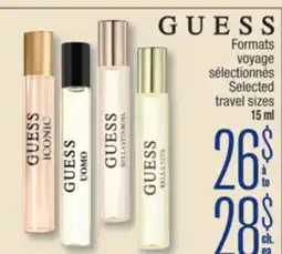 Jean Coutu GUESS Selected travel sizes offer