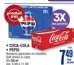 Jean Coutu COCA-COLA, PEPSI Soft drinks in cans offer