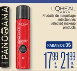 Jean Coutu L'oreal Selected makeup products offer
