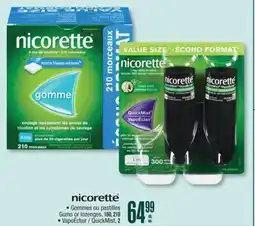 Jean Coutu Nicorette Gums or lozenges or QuickMist offer