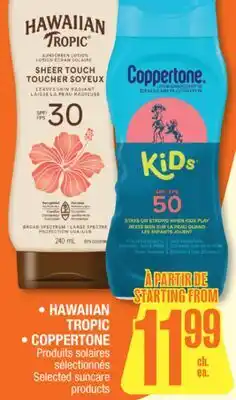 Jean Coutu HAWAIIAN TROPIC, COPPERTONE Selected suncare products offer