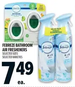 Metro Febreze bathroom air fresheners offer
