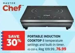 Canadian Tire Master chef portable induction cooktop offer