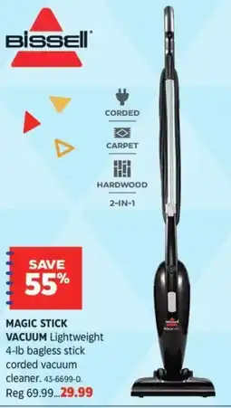 Canadian Tire Bissell magic stick vacuum offer