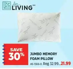 Canadian Tire Jumbo memory foam pillow offer
