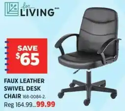 Canadian Tire For living faux leather swivel desk chair offer