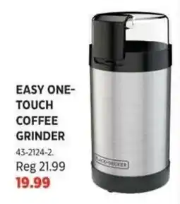 Canadian Tire Black + decker easy one-touch coffee grinder offer