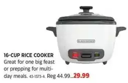 Canadian Tire Black + decker 16 cup rice cooker offer