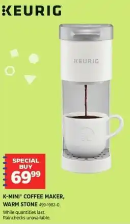 Canadian Tire Keurig K-mini coffee maker, warm stone offer