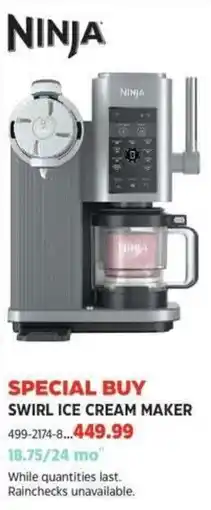 Canadian Tire Ninja swirl ice cream maker offer