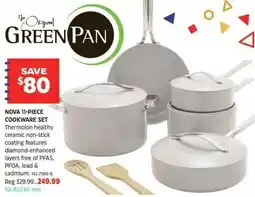 Canadian Tire Green pan nova 11 piece cookware set offer