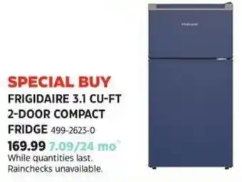 Canadian Tire Frigidaire 3.1 cu-ft 2-door compact fridge offer