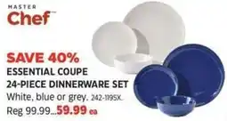 Canadian Tire Master chef essential coupe 24-piece dinnerware set offer