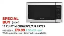 Canadian Tire 3-in-1 1.1 cu ft microwave air fryer offer