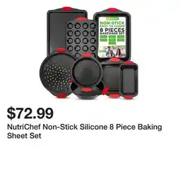 Wayfair NutriChef Non-Stick Silicone 8 Piece Baking Sheet Set offer