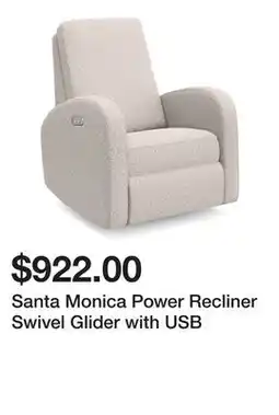 Wayfair Santa Monica Power Recliner Swivel Glider with USB offer