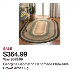 Wayfair Georgina Geometric Handmade Flatweave Brown Area Rug offer