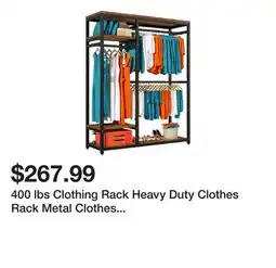 Wayfair 400 lbs Clothing Rack Heavy Duty Clothes Rack Metal Clothes Storage, Portable Garment Rack offer