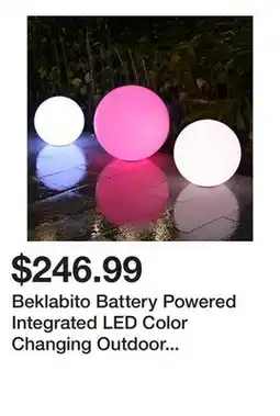 Wayfair Beklabito Battery Powered Integrated LED Color Changing Outdoor Floating Light offer