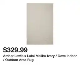 Wayfair Amber Lewis x Loloi Malibu Ivory / Dove Indoor / Outdoor Area Rug offer