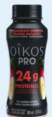 Walmart Oikos PRO drinkable yogurt Each. Selected flavours offer