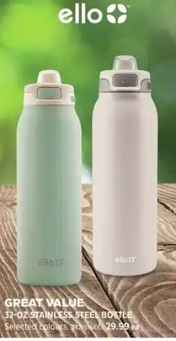 Canadian Tire Ello geat value stainless steel bottle offer