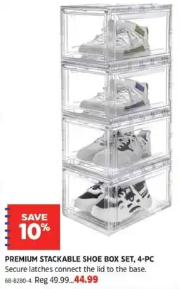 Canadian Tire Premium stackable shoe box set offer