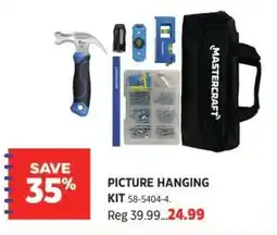 Canadian Tire Mastercraft picture hanging kit offer