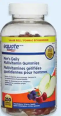 Walmart Equate daily gummy vitamins for men or women offer