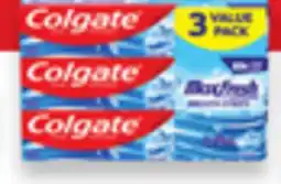 Walmart Colgate MaxFresh 3 x 150 mL or Total 3 x 120 mL toothpaste offer