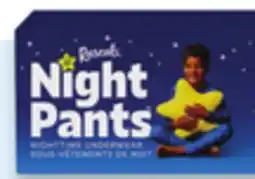 Walmart Rascals boys Night Pants nighttime underwear offer