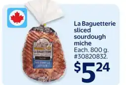 Walmart La Baguetterie sliced sourdough miche offer