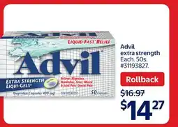 Walmart Advil extra strength offer