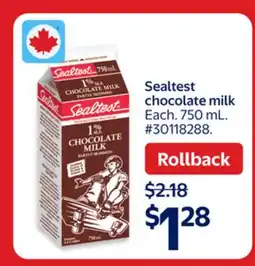 Walmart Sealtest chocolate milk offer