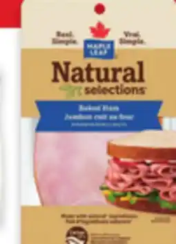 Walmart Maple Leaf Natural Selections sliced deli meats 150 g - 175 g offer