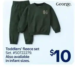Walmart Toddlers' fleece set offer