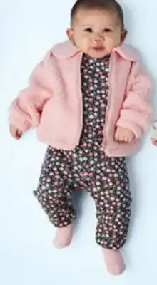 Walmart Infants' 3-piece plush cardi set offer