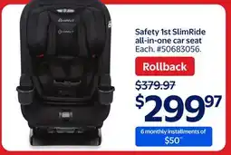 Walmart Safety 1st SlimRide all-in-one car seat offer