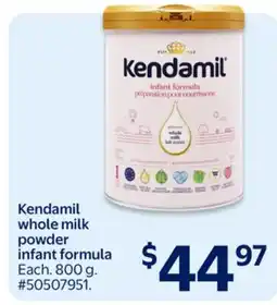 Walmart Kendamil whole milk powder infant formula offer