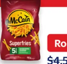 Walmart McCain Superfries, Breakfast or Bistro fries or Cheemo perogies Each. Frozen offer